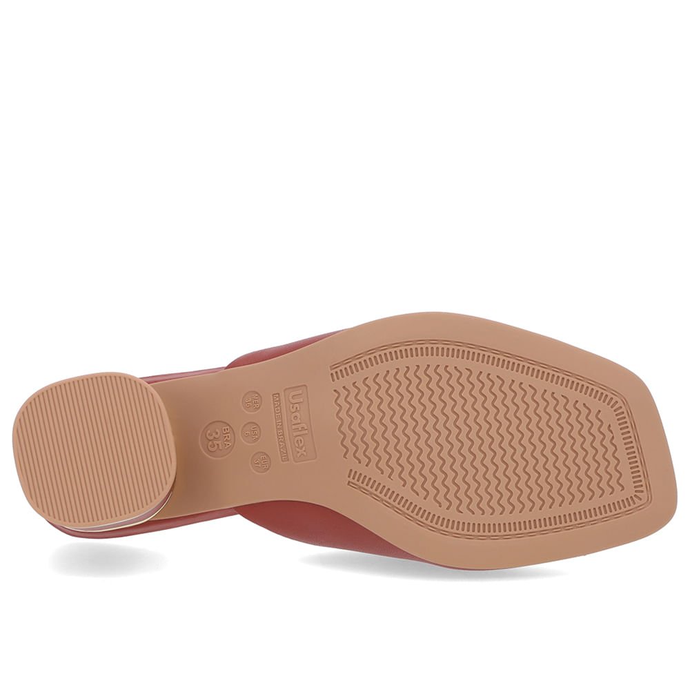 Tamanco Detalhe Salto Couro Marrom Marrom 5