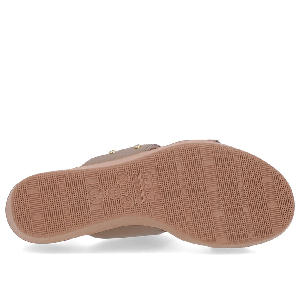 Tamanco Salto Plataforma Couro Marrom Elástico Marrom 5