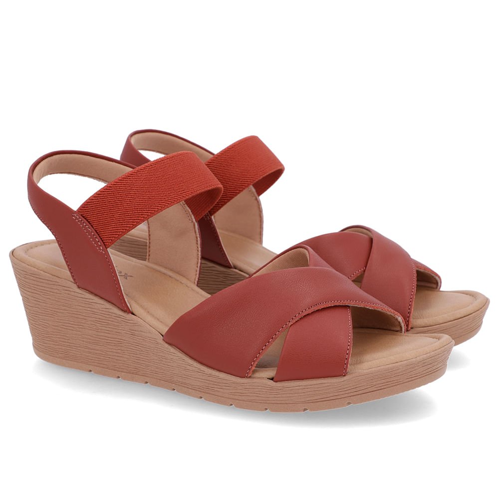 Sandália Tira Cruzada Marrom Couro Marrom 2