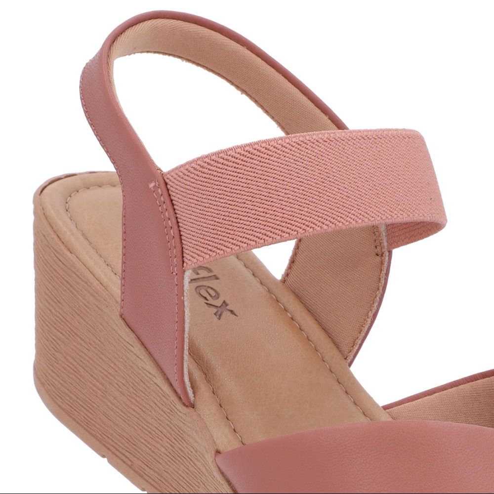 Sandália Tira Cruzada Rosa Couro Rosa 4
