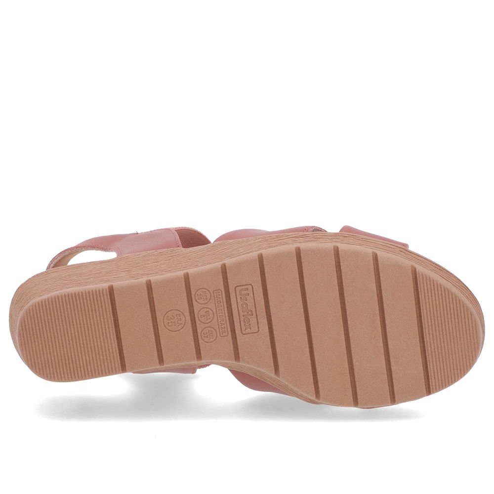 Sandália Tira Cruzada Rosa Couro Rosa 5