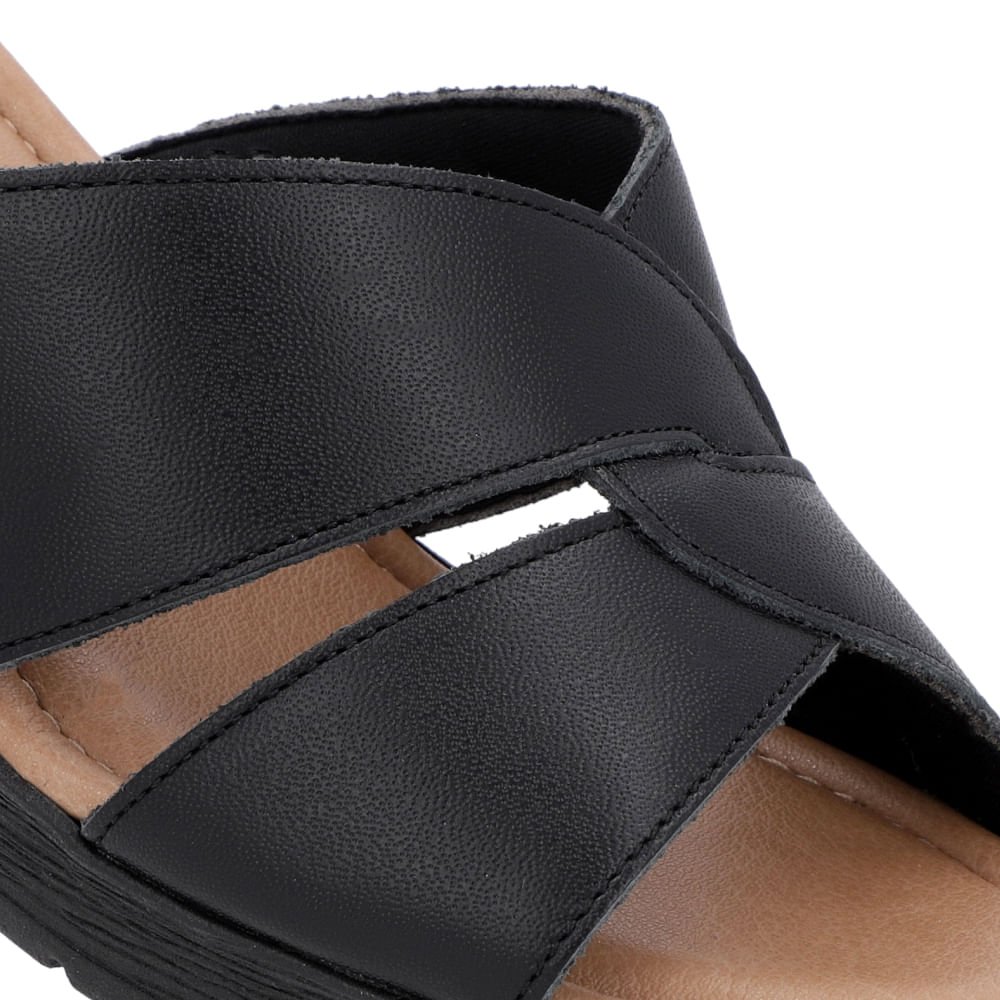 Tamanco Básico Couro Preto Preto 4