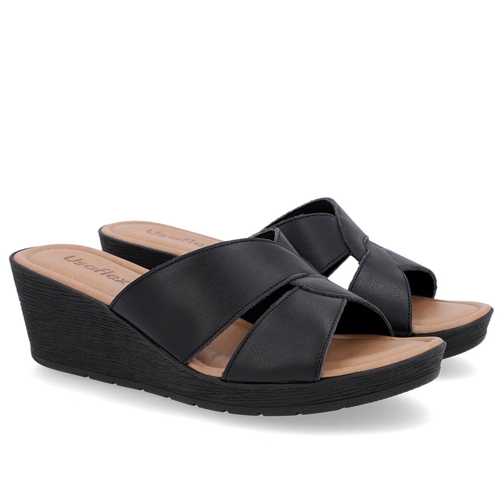 Tamanco Básico Couro Preto Preto 2