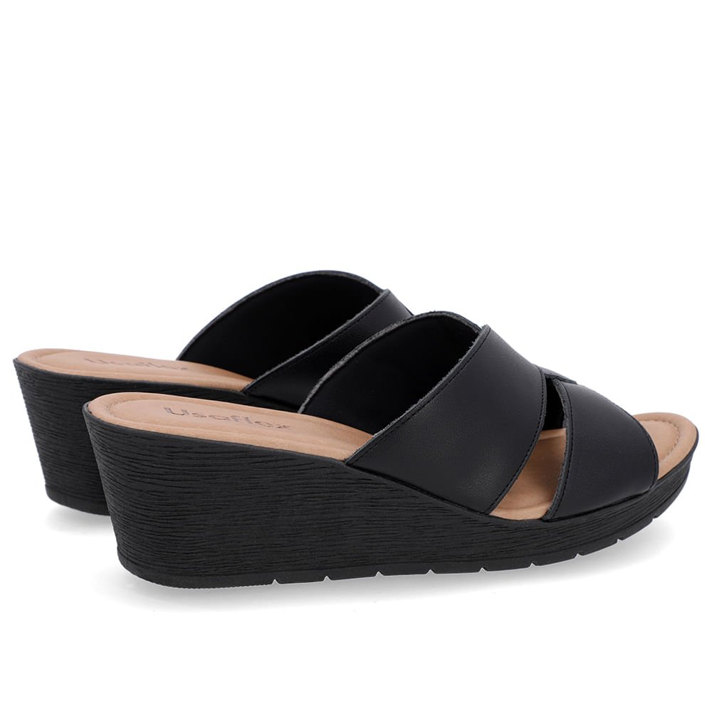 Tamanco Básico Couro Preto Preto 3