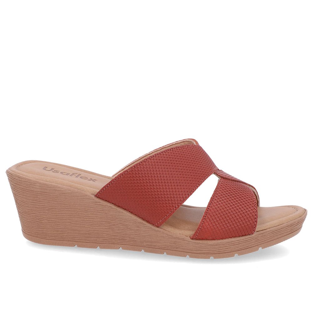 Tamanco Básico Couro Marrom