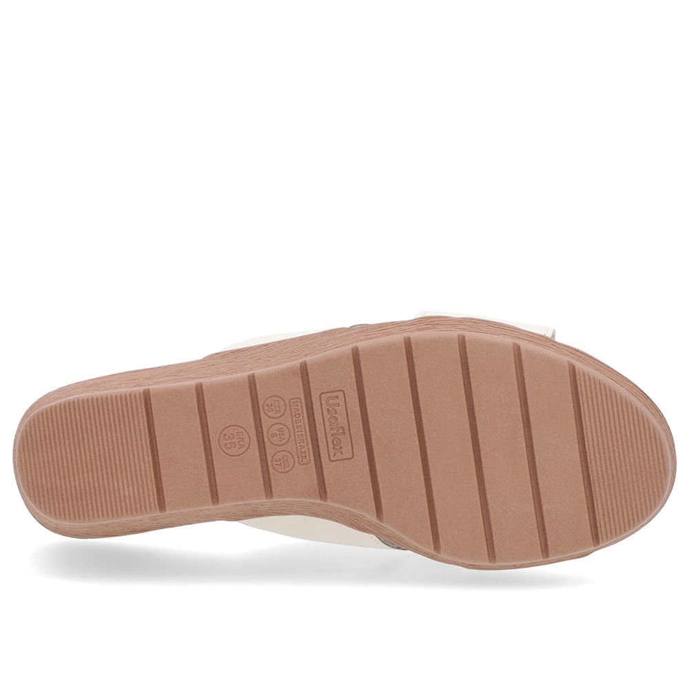 Tamanco Básico Couro Branco Marfim Branco 5