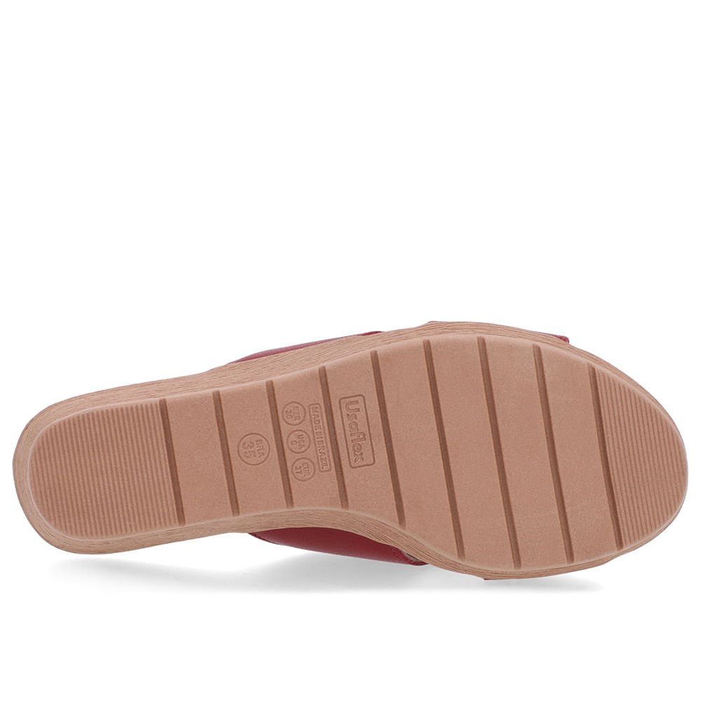 Tamanco Básico Couro Vermelho Vermelho 5