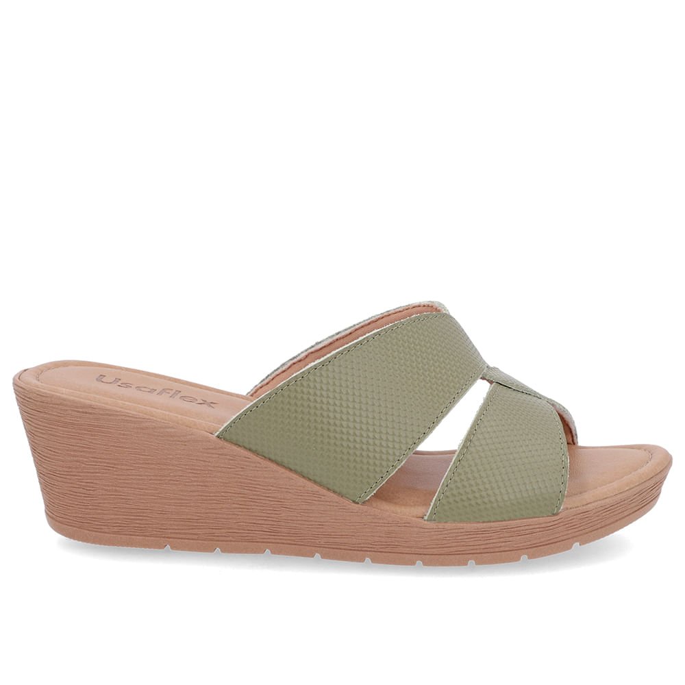 Tamanco Básico Couro Verde