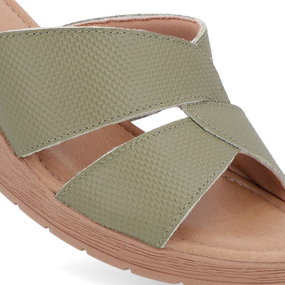 Tamanco Básico Couro Verde Verde 4