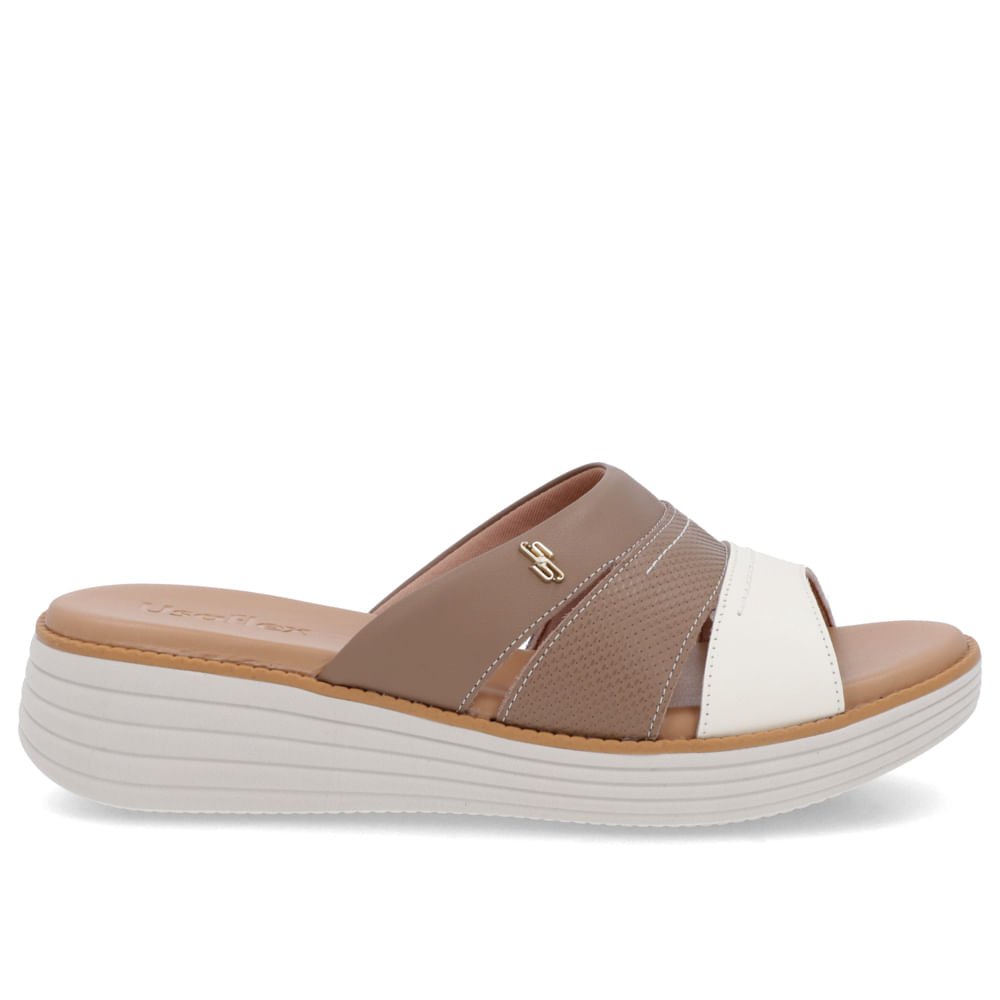 Tamanco Bico Redondo Couro Marrom