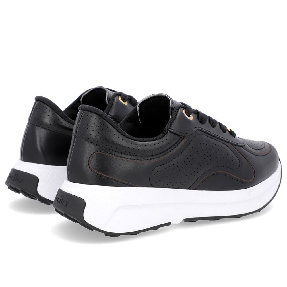 Tênis Casual Couro Preto Preto 3