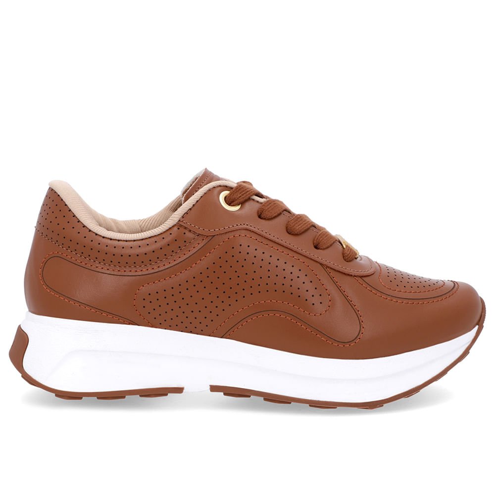 Tênis Casual Couro Marrom