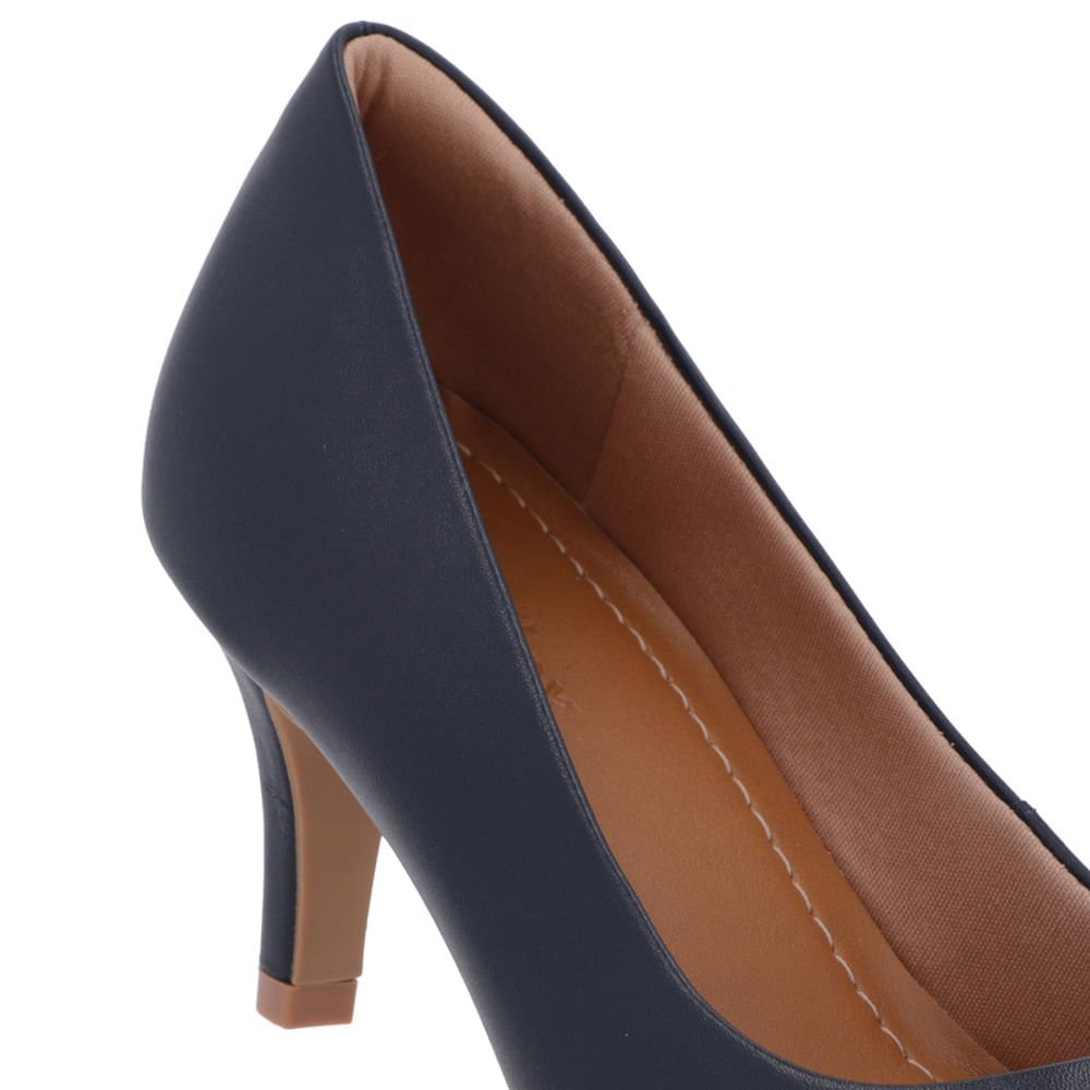 Scarpin Azul Salto Fino Couro Azul 4