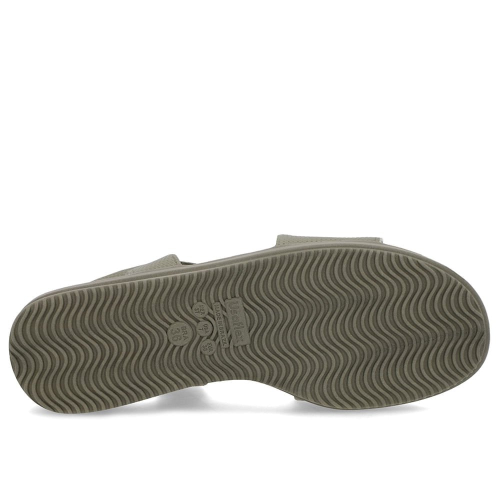 Sandália Plataforma Couro Verde Lisa Verde 5