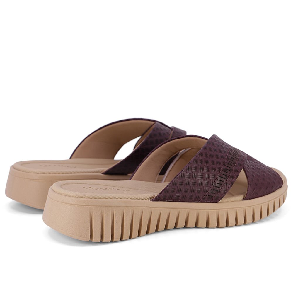 Tamanco Plataforma Couro Roxo Laser Roxo 3