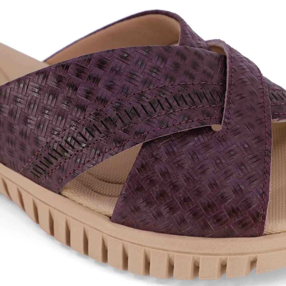 Tamanco Plataforma Couro Roxo Laser Roxo 4