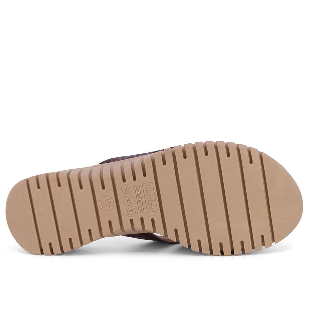 Tamanco Plataforma Couro Roxo Laser Roxo 5