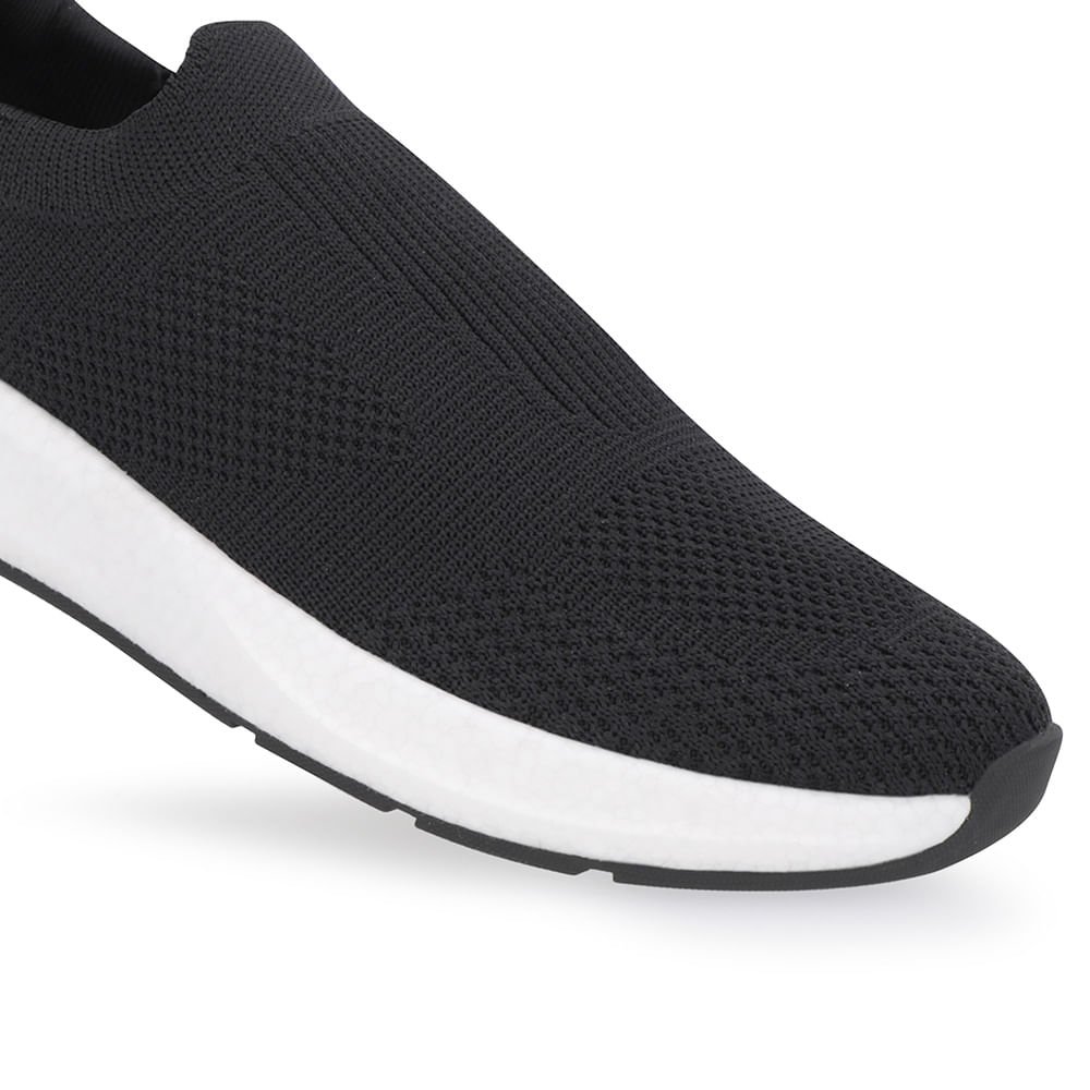 Tênis Preto Tricot Básico Preto 4