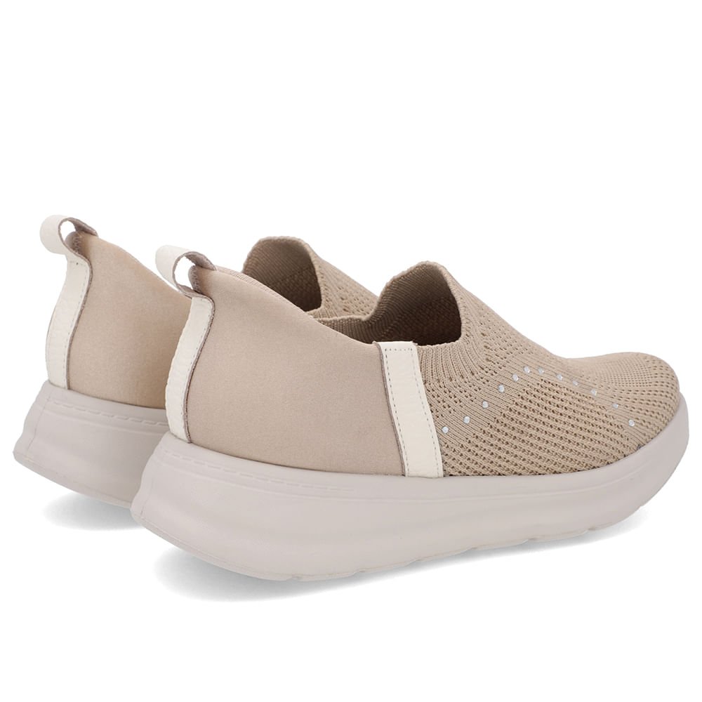 Tênis Branco Marfim Tricot Strass Branco 3