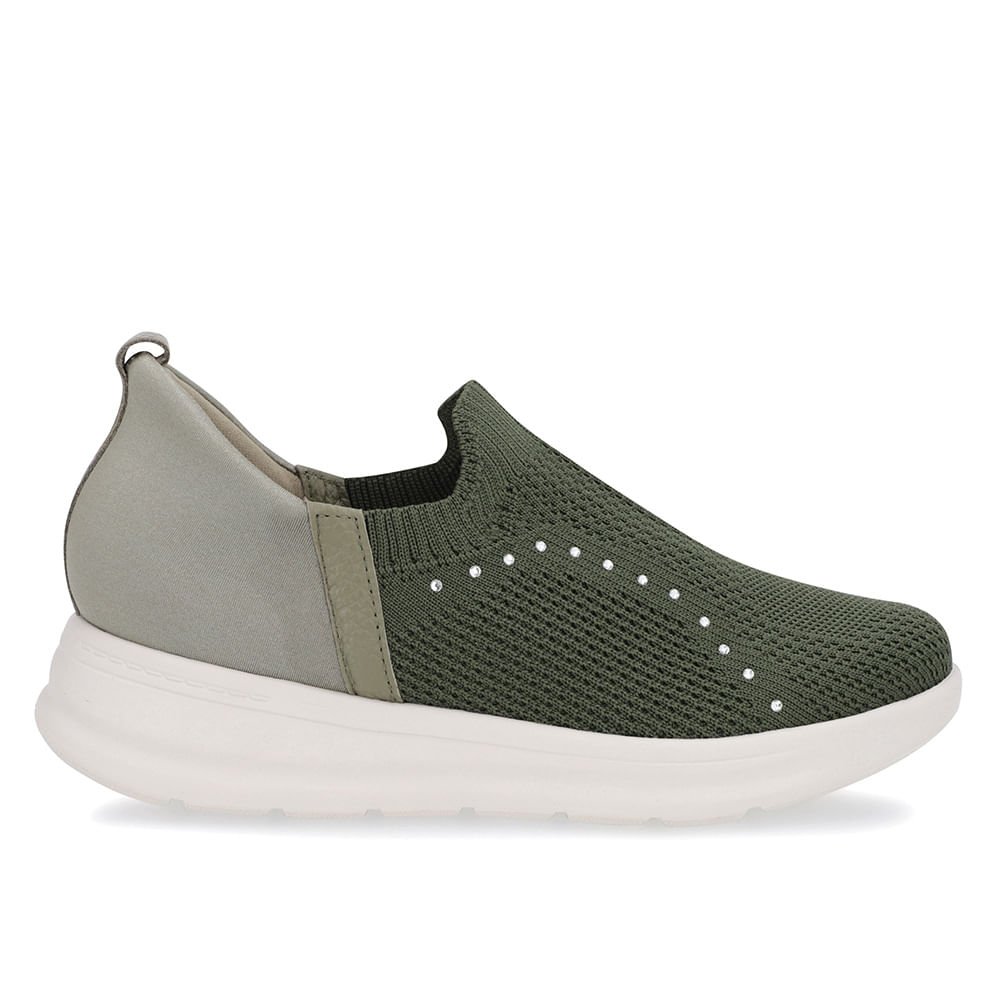Tênis Verde Tricot Strass