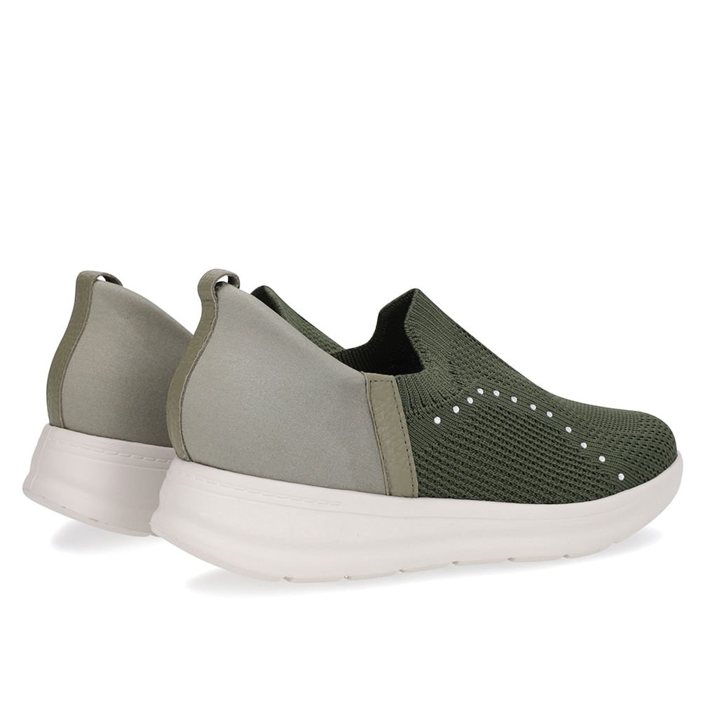 Tênis Verde Tricot Strass Verde 3