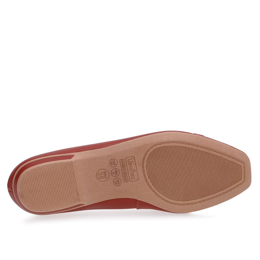 Sapatilha Marrom Couro Bico Marrom Marrom 5