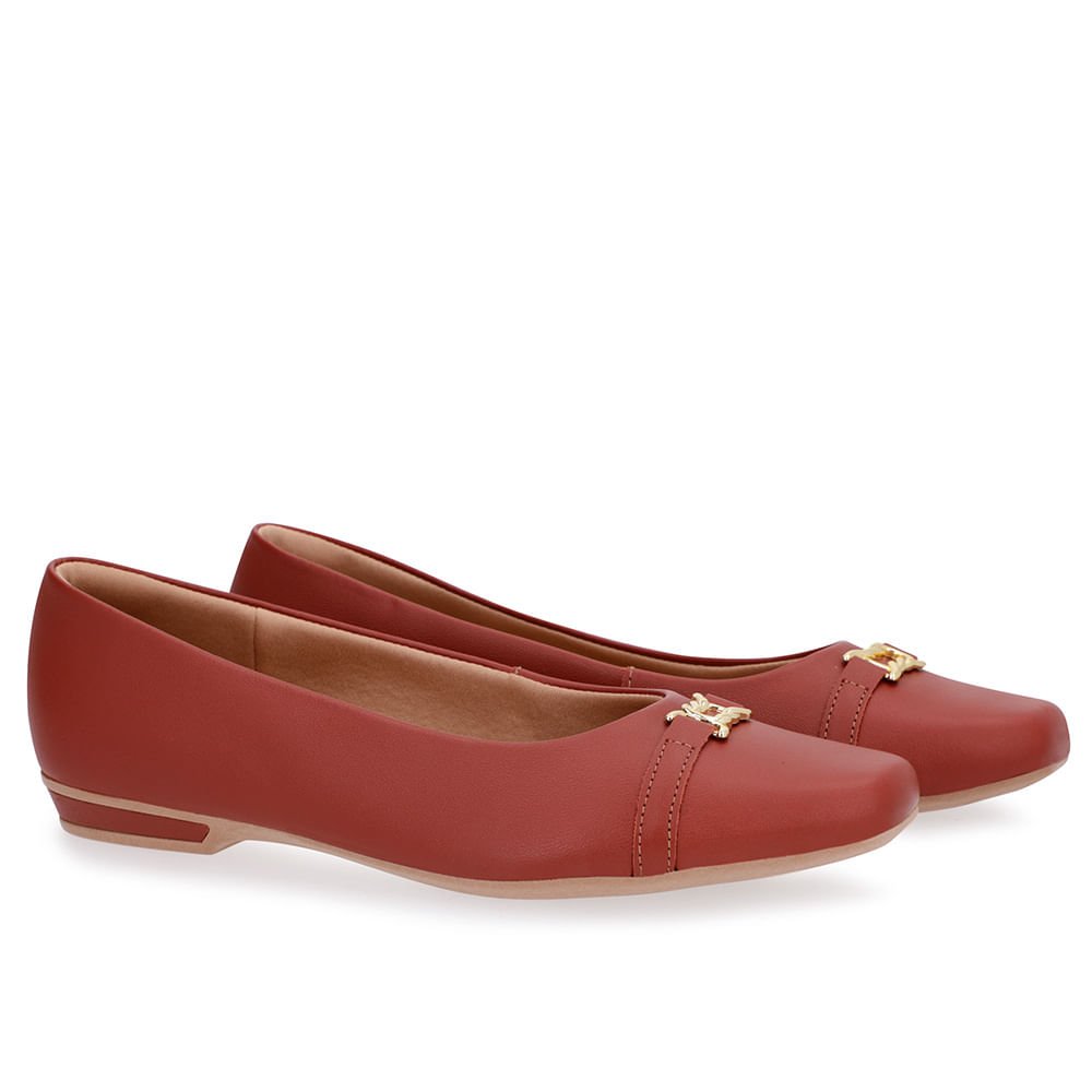 Sapatilha Marrom Couro Bico Marrom Marrom 2