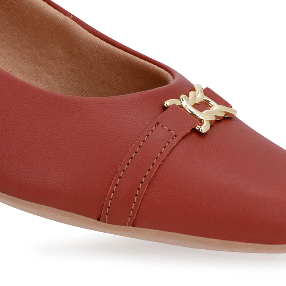 Sapatilha Marrom Couro Bico Marrom Marrom 4