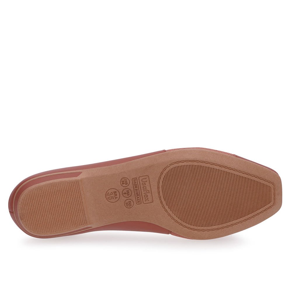 Sapatilha Rosa Couro Lateral Tecido Rosa 5