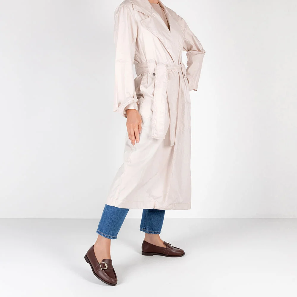 Mocassim Marrom Couro Liso Bridão Marrom 4