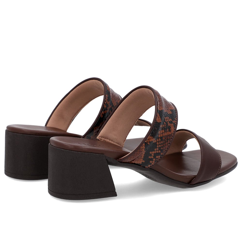 Tamanco Animal Print Salto Bloco Tiras Animal Print 3