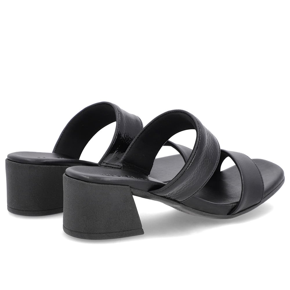 Tamanco Preto Salto Bloco Tiras Preto 3