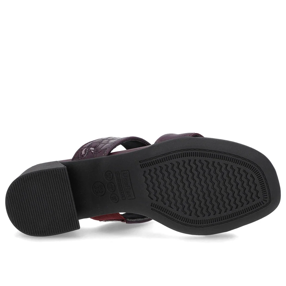 Tamanco Roxo Salto Bloco Tiras Roxo 5