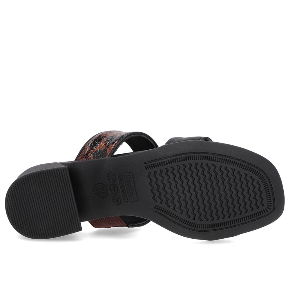 Tamanco Animal Print Salto Bloco Tiras Animal Print 5