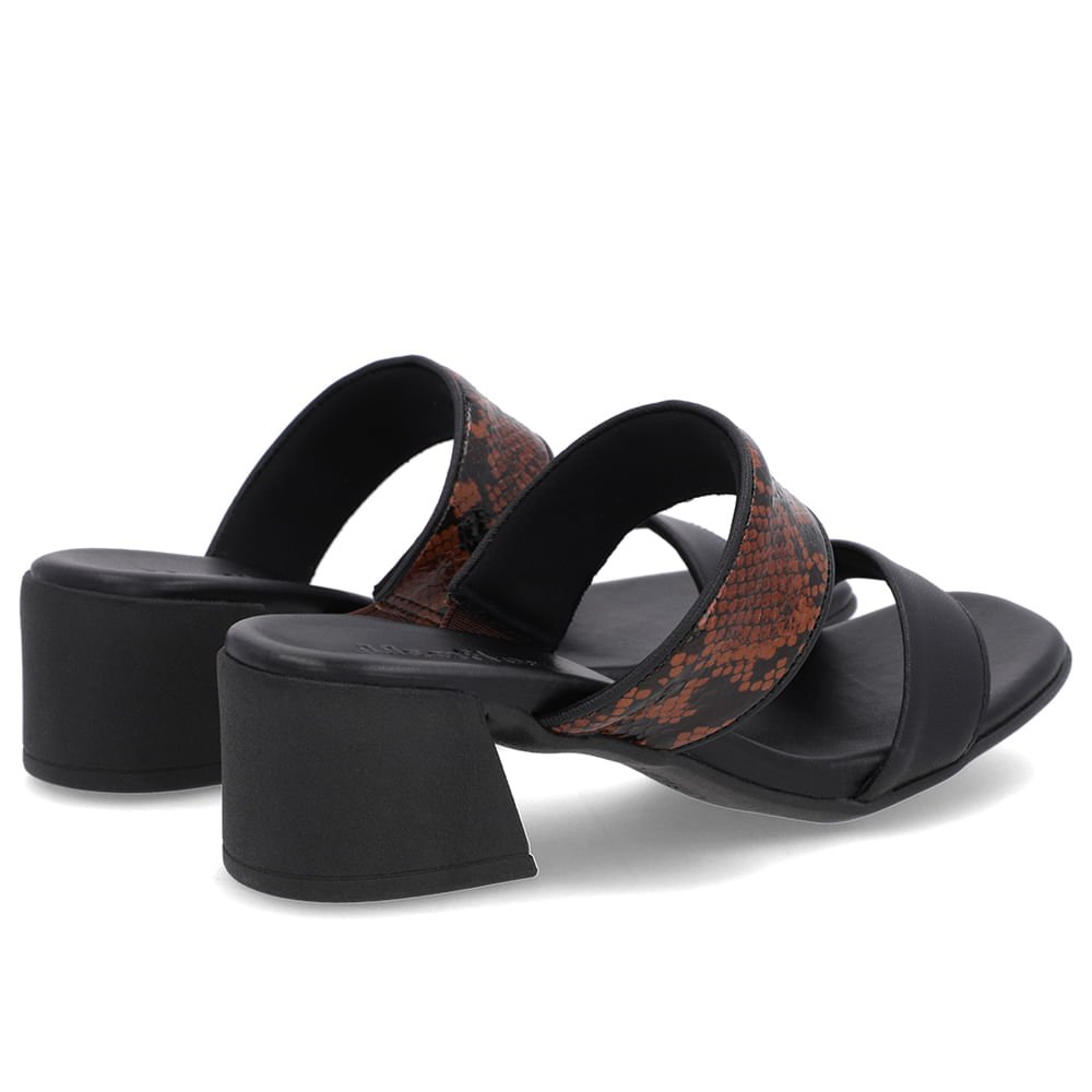 Tamanco Animal Print Salto Bloco Tiras Animal Print 3