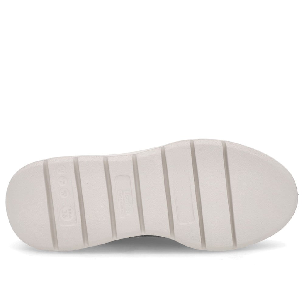 Tênis Preto Couro Sola Clara Zíper Preto 5