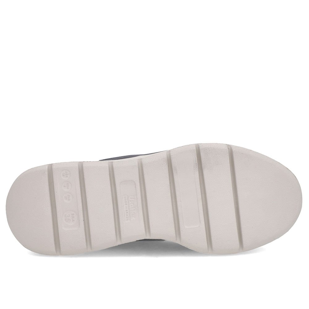 Tênis Azul Couro Sola Clara Zíper Azul 5