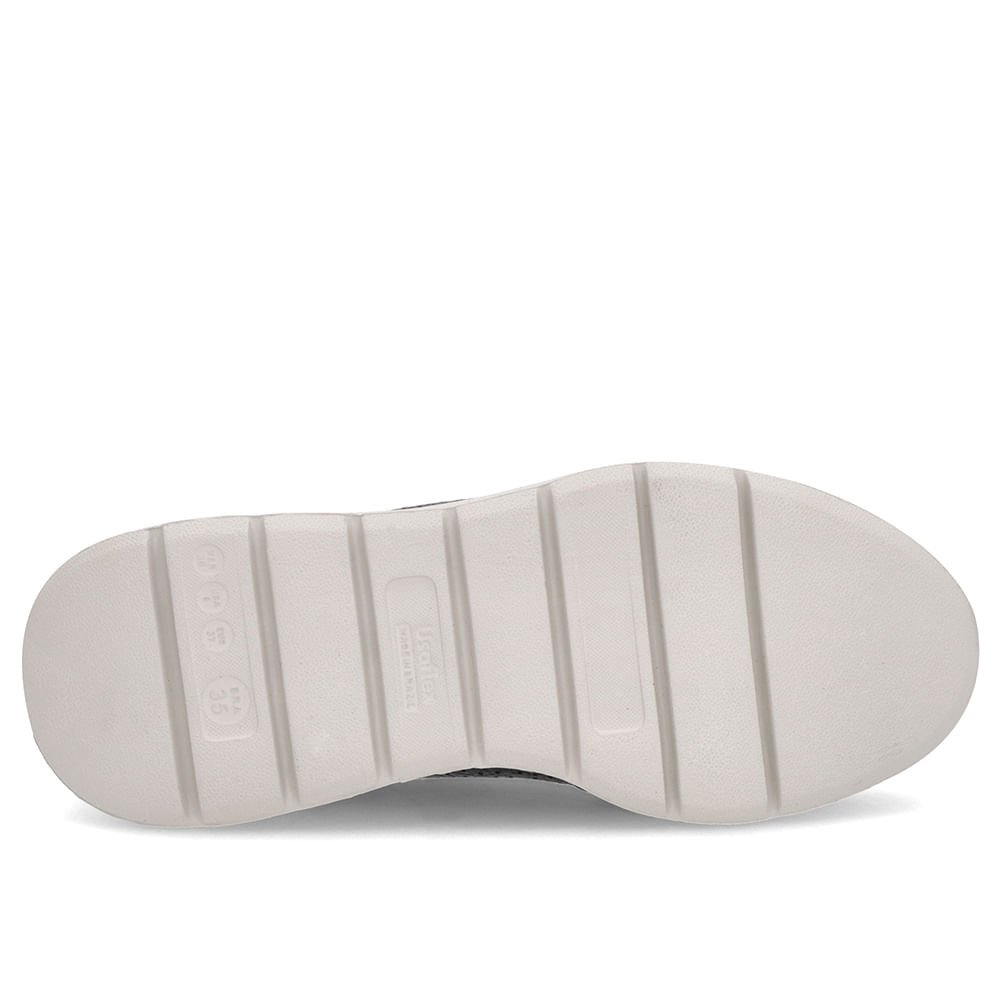 Tênis Urbano Preto Couro Furos Preto 5