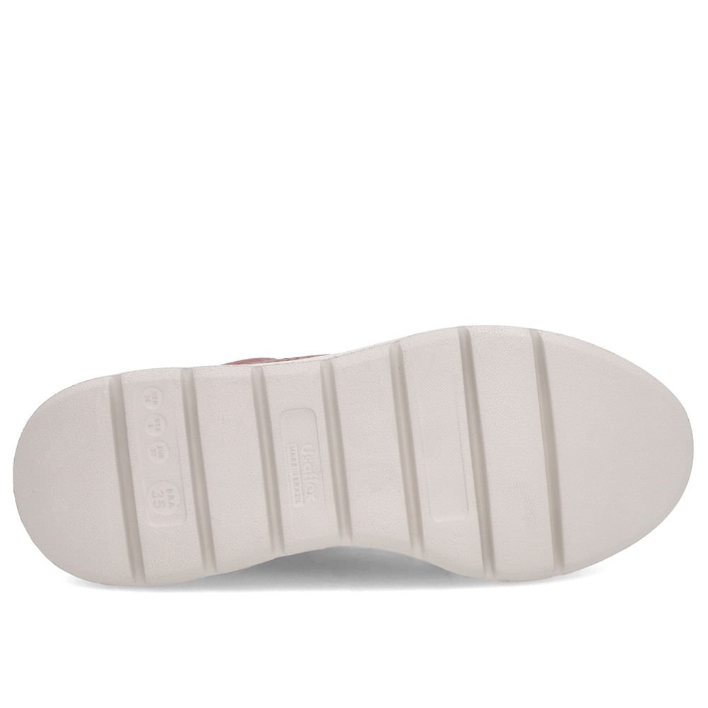 Tênis Urbano Rosa Couro Furos Rosa 5