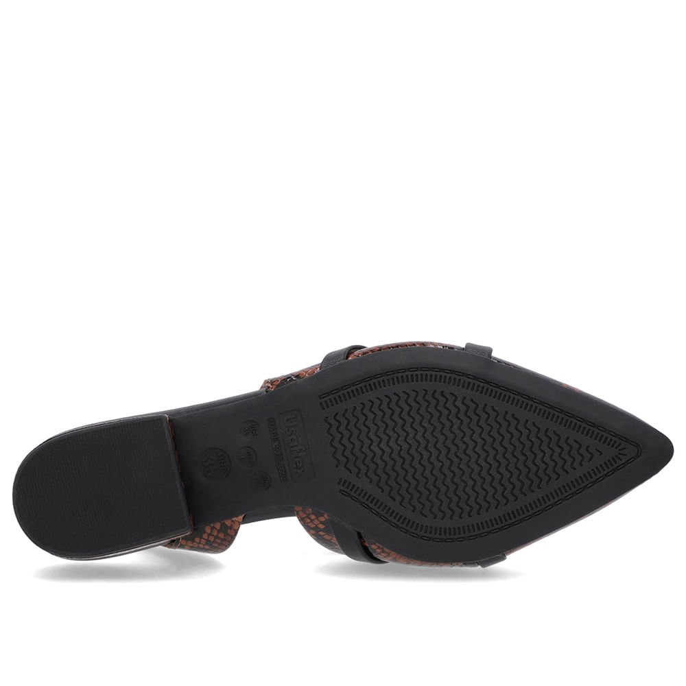 Slingback Animal Print Semi Aberto Couro Tiras Animal Print 5