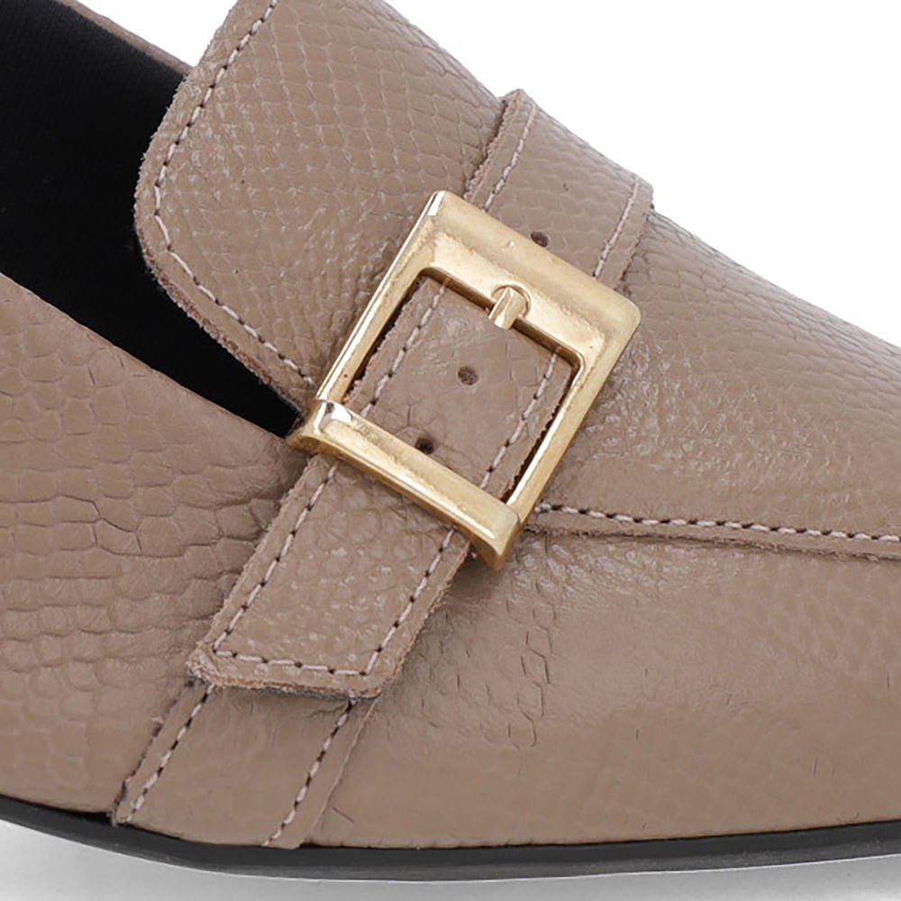 Slingback Marrom Tira Calcanhar Couro Marrom 4