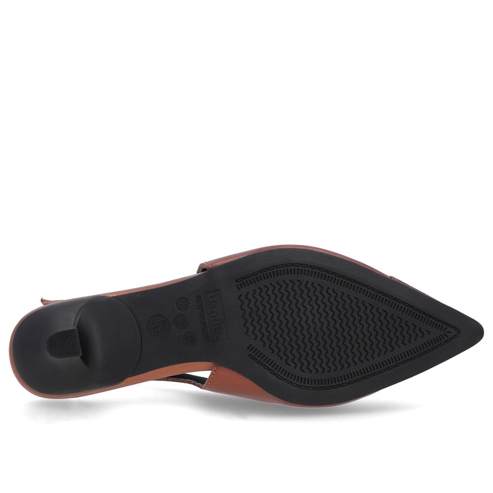 Slingback Cobre Salto Kitten Semi Aberto Couro Cobre 5