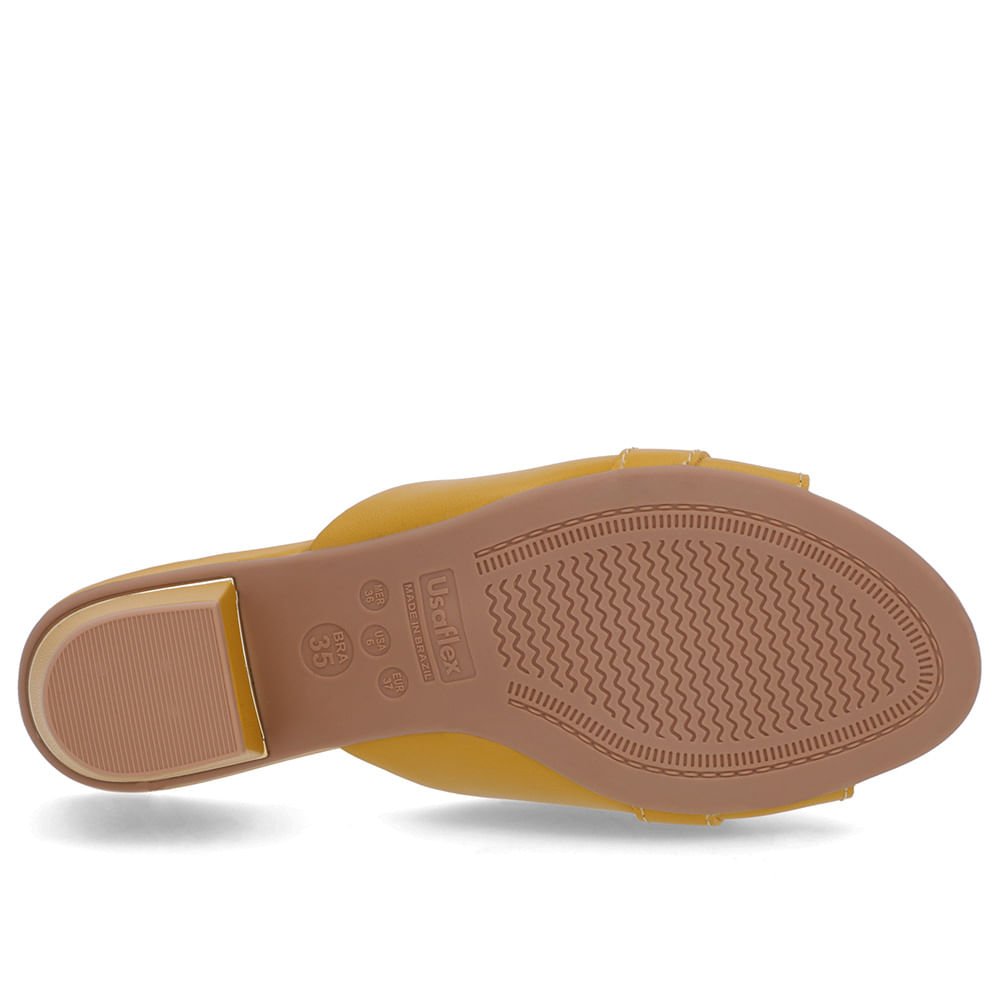 Tamanco Amarelo Couro Enfeite Amarelo 5