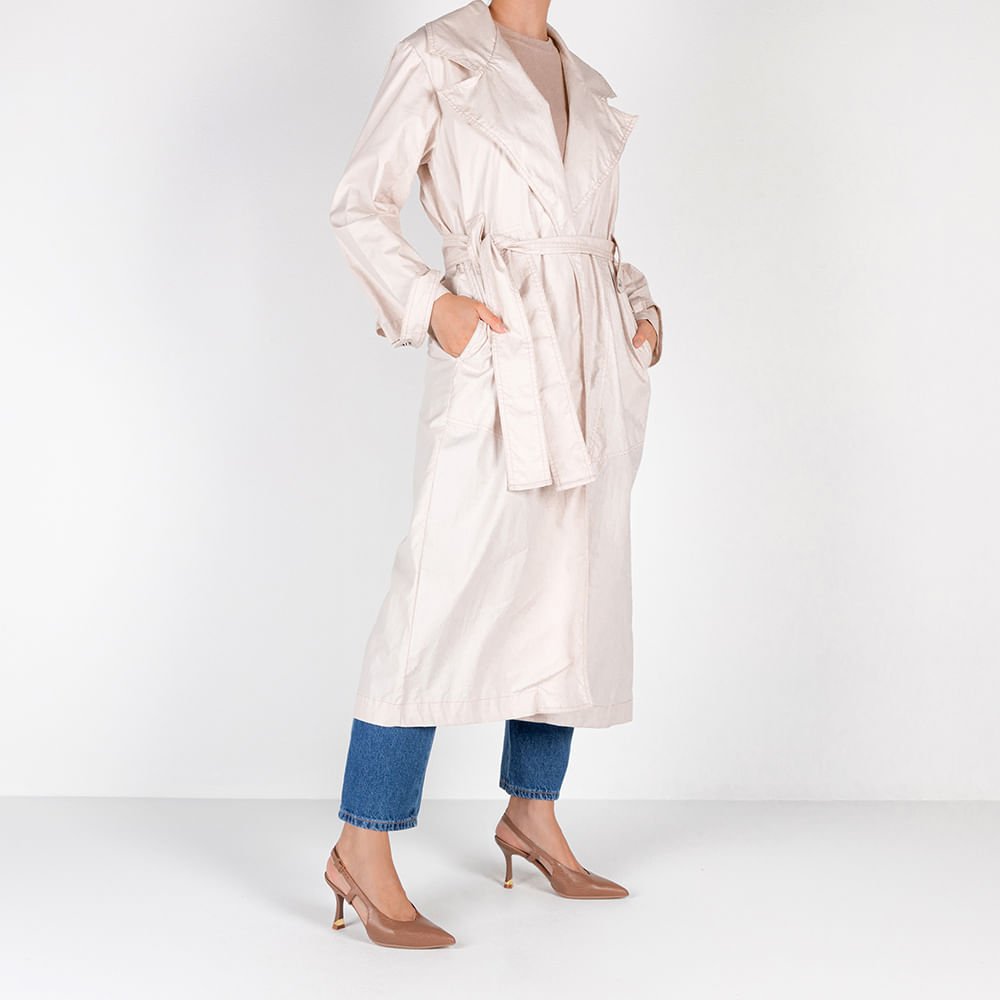 Slingback Marrom Tira Lateral Couro Textura Marrom 4