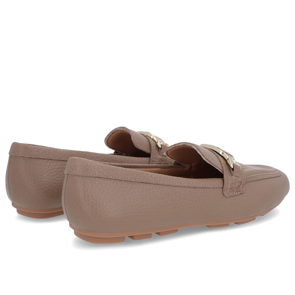 Loafer Marrom Claro Couro Textura Bridão Marrom 3