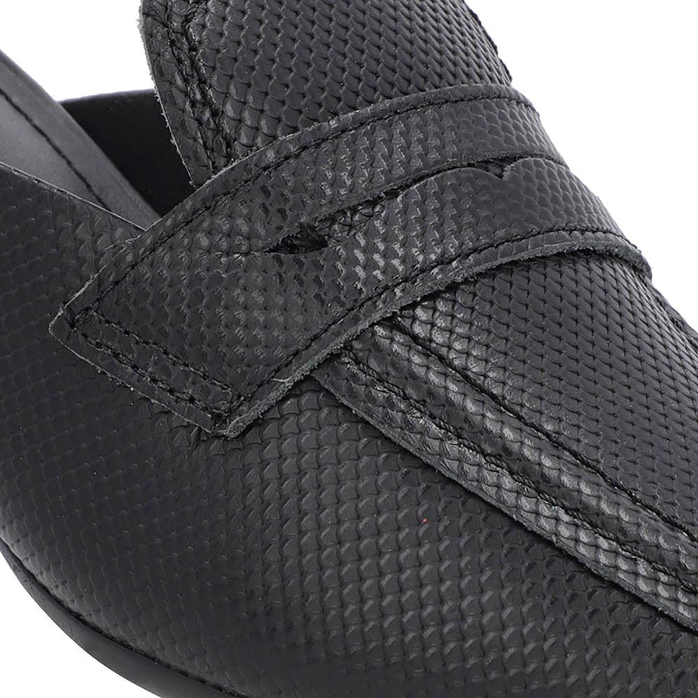 Mule Preta Couro Salto Kitten Preto 4