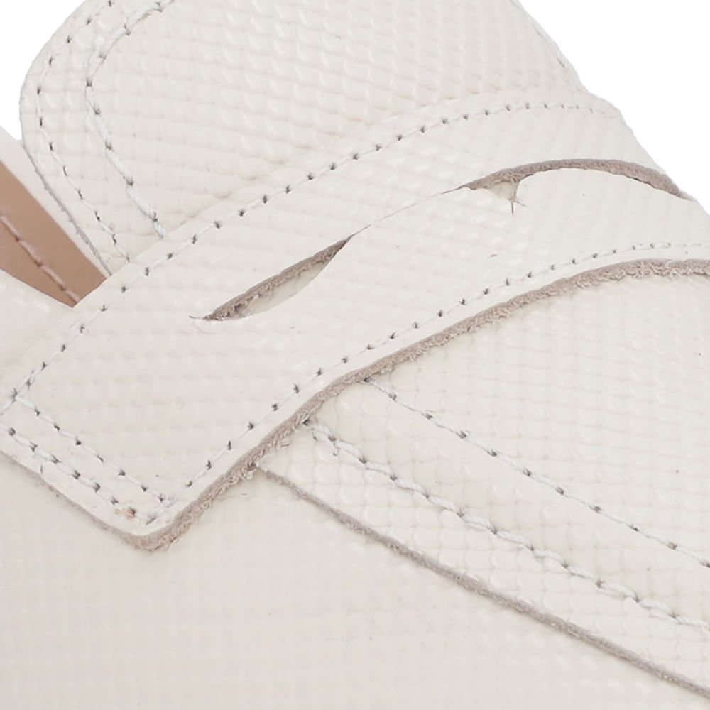 Mule Branca Marfim Couro Salto Kitten Branco 4