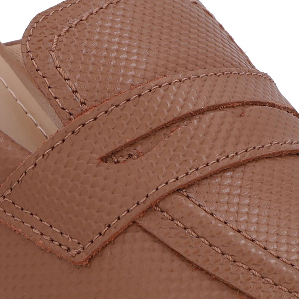 Mule Marrom Couro Salto Kitten Marrom 4