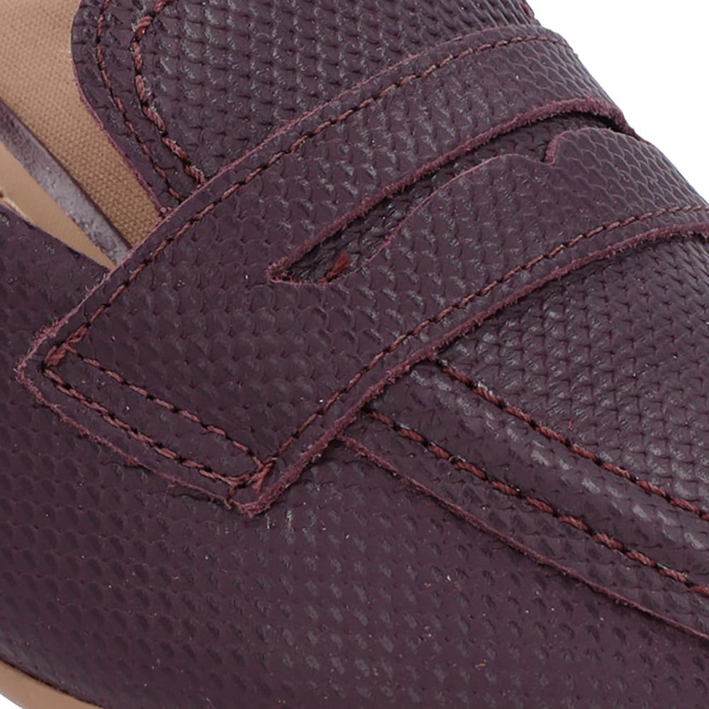 Mule Roxa Couro Salto Kitten Roxo 4