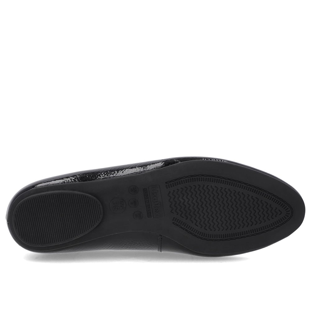 Sapatilha Preta Verniz Recorte Redondo Preto 5